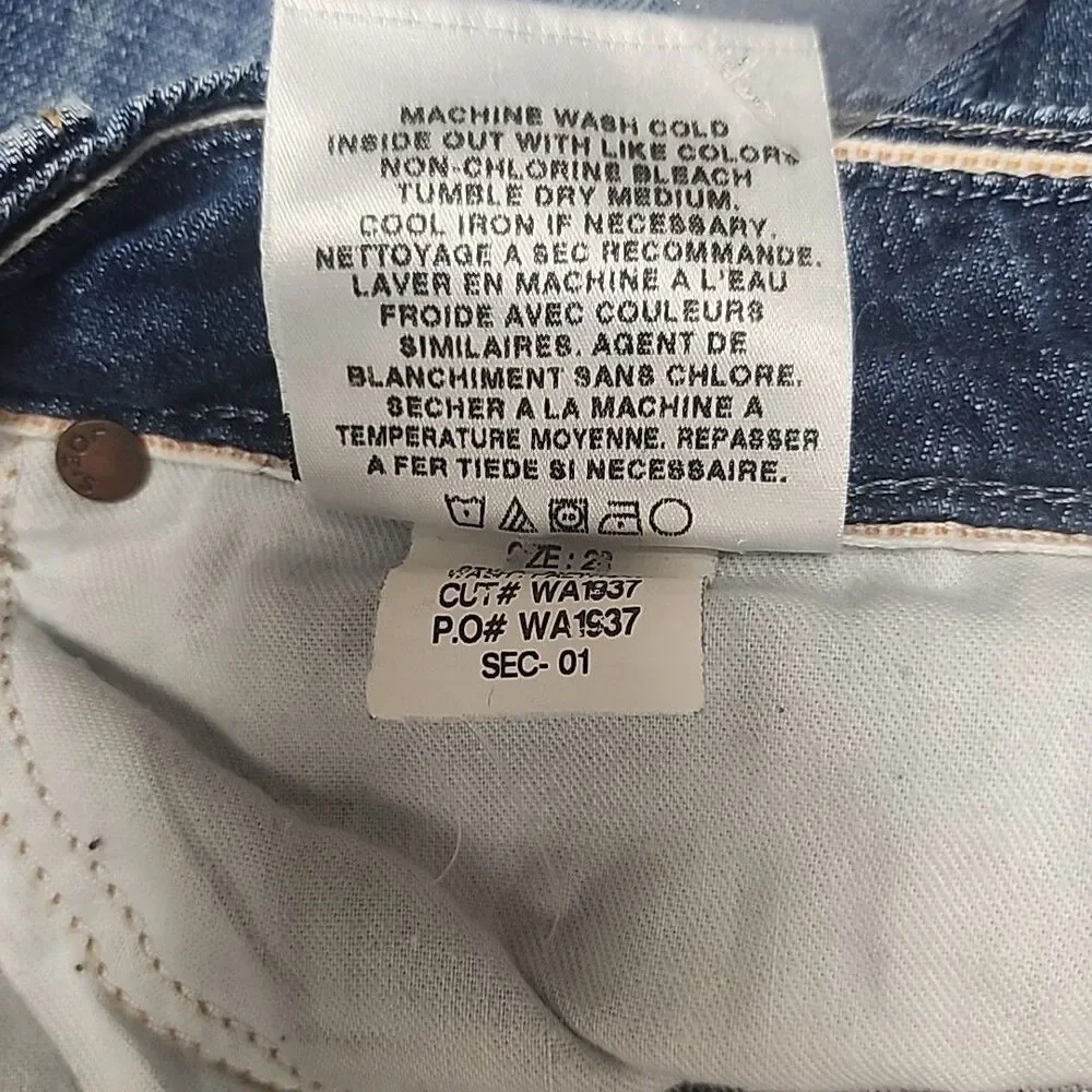 Joe's Jeans Rolled Honey Bermuda Shorts Paltrow Blue Denim Wash Low Rise W 28x12